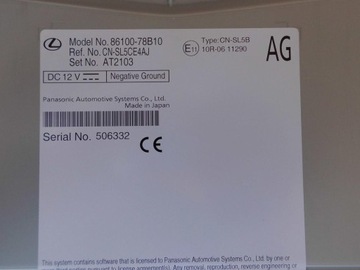 DISPLEJ NAVIGACE LEXUS NX 86100-78B10 2022 2023 2024