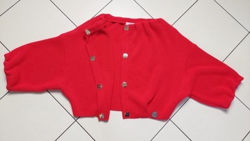 COCOMORE Sweter Bomberka Bolerko Narzutka Czerwony