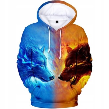 BLUZA 3D WILK WSZYSTKIE ROZMIARY WILKOR WZORY NOWA