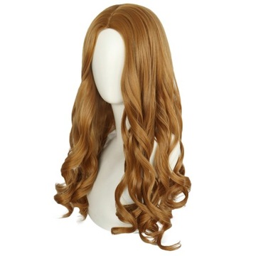 M3GAN Megan COS Big Wave Full Head Cover Długa kręcona peruka B94-7