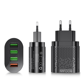 SZYBKA Ładowarka Sieciowa 4x USB 48W QC 3.0 BOCIAN