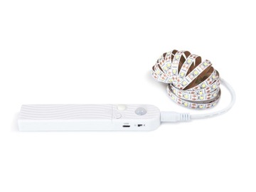 TAŚMA LED MONO 2M Z CZUJNIKIEM RUCHU NA BATERIE BIAŁY CIEPŁY (3000K)