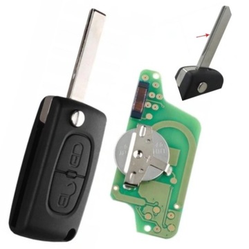 Kluczyk Pilot kompletny Peugeot 207 307 407 607 Citroen C2 C3 C4 C5