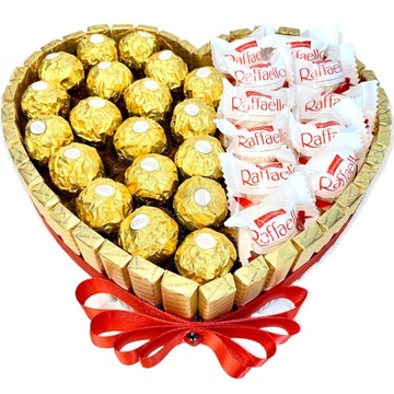 Duże Serce Merci z Ferrero Słodki Prezent