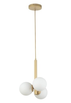 SIGMA Nowoczesna lampa LED Perla 3 zwis złoty beż LED