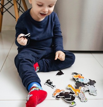 МАГНИТЫ НА ХОЛОДИЛЬНИК ЖИВОТНЫЕ ДЛЯ ДЕТЕЙ РАЗВИВАЮЩИЙ НАБОР ПОДАРОК ​​30 ШТ.