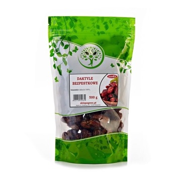 DAKTYLE SUSZONE bez pestek 500g NATURALNE SŁODKIE