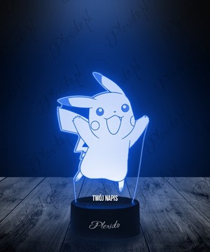 Ночник с выгравированным именем Pokemon Pikachu Led
