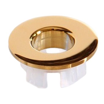 Sink Trim Overflow Cover Drain Overflow Cover Insert in Cap Basin Gold