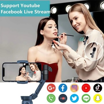 КОМПЛЕКТ 2 БЕСПРОВОДНЫХ МИКРОФОНОВ USB C ANDROID IPHONE АДАПТЕР