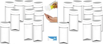 БУТЫЛКА 100 мл ДЛЯ ПУТЕШЕСТВИЙ В САМОЛЕТЕ, КОНТЕЙНЕР ДЛЯ ЖИДКОСТИ В РУЧНОЙ КЛАДЬЕ, 20 шт.