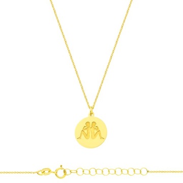 Złoty łańcuszek celebrytka znak zodiaku BLIŹNIĘTA pr. 333