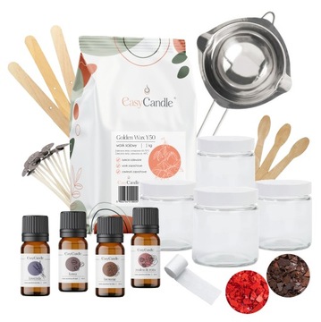 Zestaw DIY do wyrobu świeczek sojowych EasyCandle