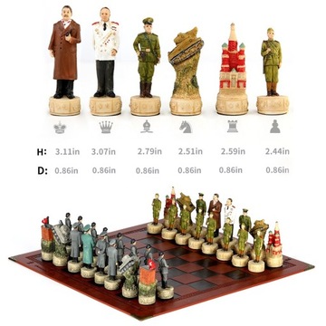 Шахматный мат на тему Сталина в стиле H времен Второй мировой войны