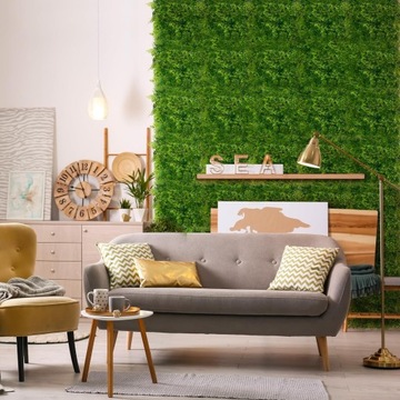 ДЕКОРАТИВНОЕ РАСТИТЕЛЬНОЕ ПАННО ЗЕЛЕНОЕ НАСТЕННОЕ КОВРИКОВ ИСКУССТВЕННАЯ ИЗГОРОДА 40х60см