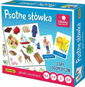 Psotne słówka. Głoski szumiące. 3 gry logopedyczne