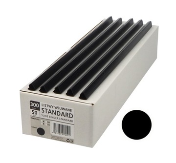 LISTWY WSUWANE GRZBIETY ARGO - 6 mm, CZARNE, 50 szt.