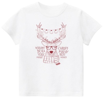 Koszulka świąteczna męska T-SHIRT MERRY CHRISTMAS ŚWIĘTA RENIFER XL