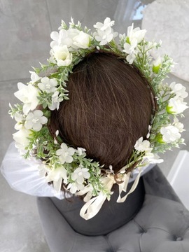 Повязка на голову с венком для причастия, венки для причастия, похожие на живые цветы, для головы в стиле бохо.