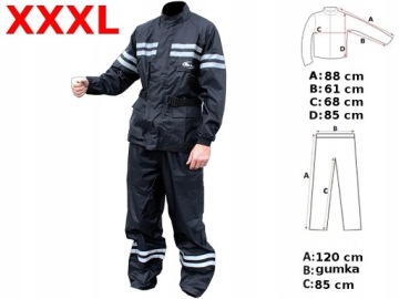 KURTKA + SPODNIE PRZECIWDESZCZOWE XXXL k