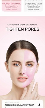 8 шт./кор. грязевые маски с розой матча, глиняная маска для лица