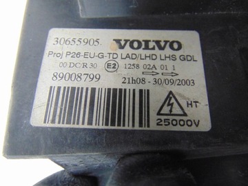 SVĚTLO LEVÝ PŘEDNÍ XENON VOLVO V70 XC70 EVROPA 30655905