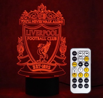 3D светодиодный ночник FC LIVERPOOL BALL, USB-кабель