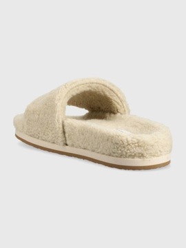 Tommy Hilfiger klapki Sherpa Fur Slide beżowy 36