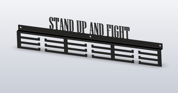 Wieszak ścienny na medale STAND UP AND FIGHT 60 cm