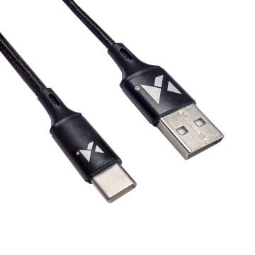 Кабель Wozinsky USB - USB Type C 2,4А 2м черный (WUC-C2B)