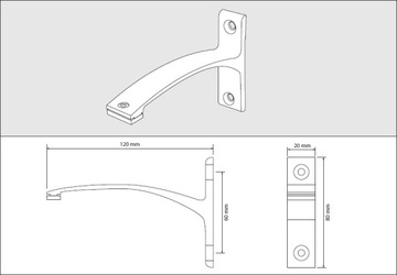 КЛАССИЧЕСКИЙ/СОВРЕМЕННЫЙ НАСТЕННЫЙ КРОНШТЕЙН 12 СМ