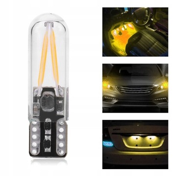 8-28V W5W T10 SZKLANA ŻARÓWKA COB LED