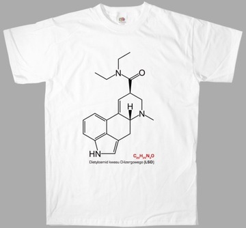 LSD - wzór chemiczny, chemia - koszulka, t-shirt