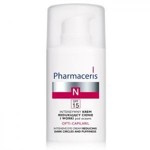 PHARMACERIS N naczynka OPTI-CAPILARIL Krem POD OCZY 15ml worki i cienie