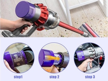 3 МОЮЩИХСЯ ФИЛЬТРА ДЛЯ ПЫЛЕСОСА DYSON V10 96908201