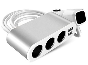 ROZDZIELACZ ROZGAŁĘŹNIK ZAPALNICZKI 12-24V + 2xUSB
