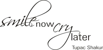 Napis na ścianę, naklejka - Smile now - 114
