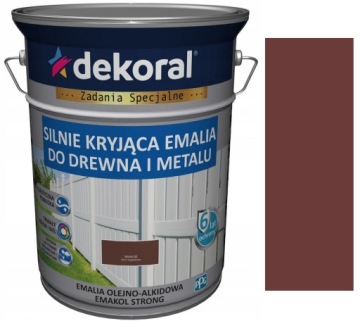 DEKORAL EMAKOL STRONG EMALIA DREWNA METAL MAHOŃ 5L