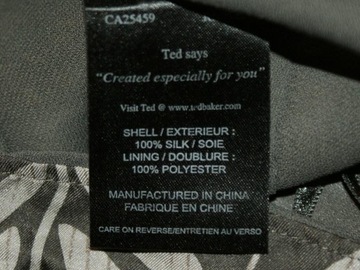 Ted Baker 100% silk jedwab top boho hippie XS 34