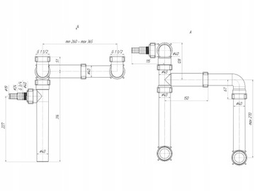 ЭКОНОМЯЩИЙ ПРОСТРАНСТВО сифон для раковины 2 БОЛЬШИХ ФИЛЬТРА