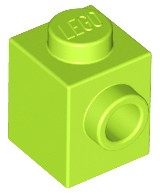 10 szt LEGO 87087 Lime Brick, Modified 1 x 1 NOWE