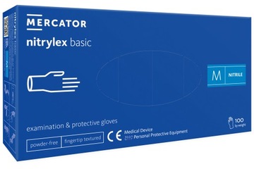 MERCATOR basic RĘKAWICE nitrylowe ciemnoniebieskie M