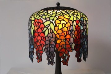 Цвета настольной лампы из витражного стекла Tiffany Wisteria