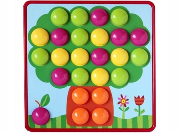 Тренировка пуговиц для маленьких ручек, креативная мозаика.