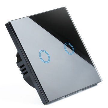 DOTYKOWY WŁĄCZNIK ŚWIATŁA LED SZKLANY PODWÓJNY