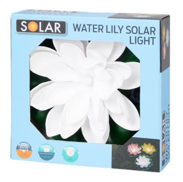 СОЛНЕЧНАЯ ЛАМПА ПЛАВАЮЩАЯ ЛИЛИЯ ДЛЯ ПРУДА