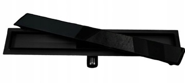 ЛИНЕЙНЫЙ СЛИВ ЧЕРНЫЙ 90 СМ ЧЕРНОЕ СТЕКЛО