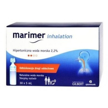 MARIMER Inhalation Hipertoniczna woda morska 2,2%- 30amp. x 5ml