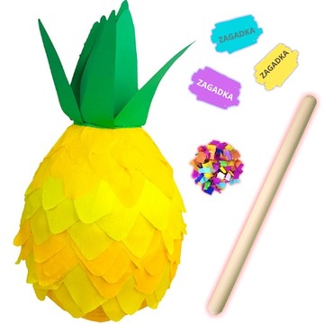 PINIATA ANANAS + 5 GRATISÓW PINATA URODZINY OWOC