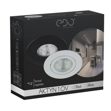 ГАЛОГЕННЫЙ ПОТОЛОЧНЫЙ СВЕТИЛЬНИК, ЧЕРНЫЙ КРУГЛЫЙ EDO